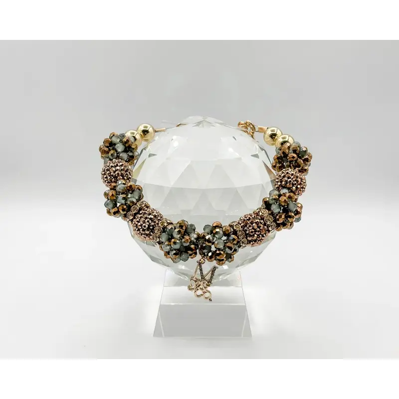 "Olive Gold Flakes" Necklace