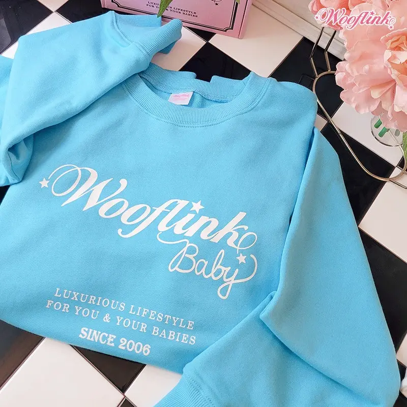 Wooflink Living the Best Life With My Mom Sweatshirt in Blue