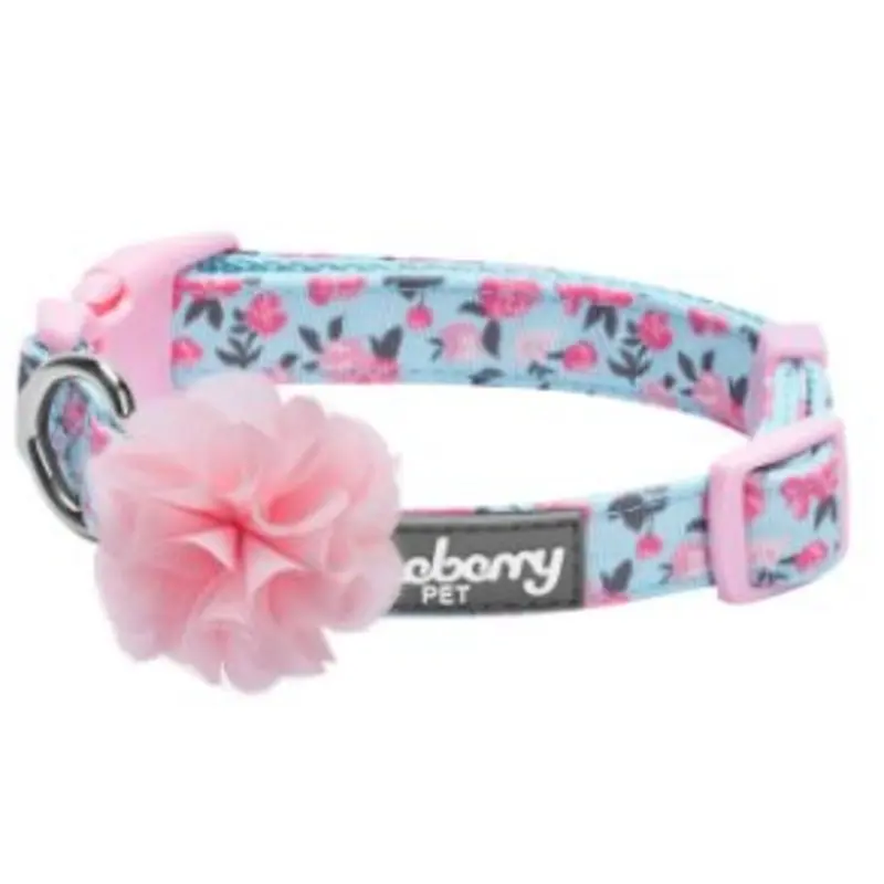 Light Blue Spring Collar with Flower