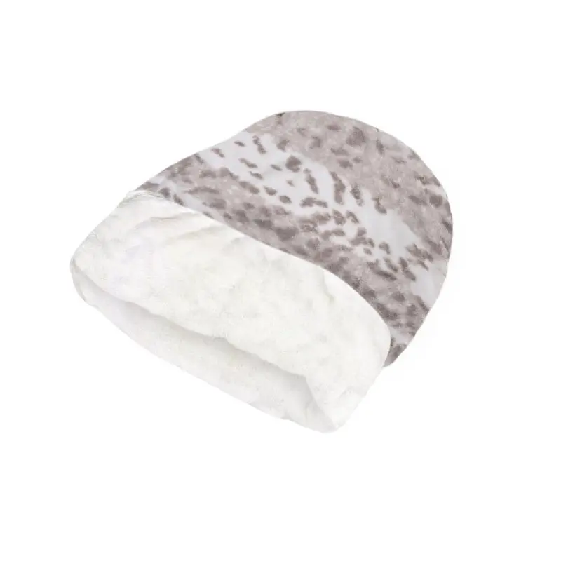 Susan Lanci Soft Platinum Snow Leopard with Ivory Spa Cuddle Cup