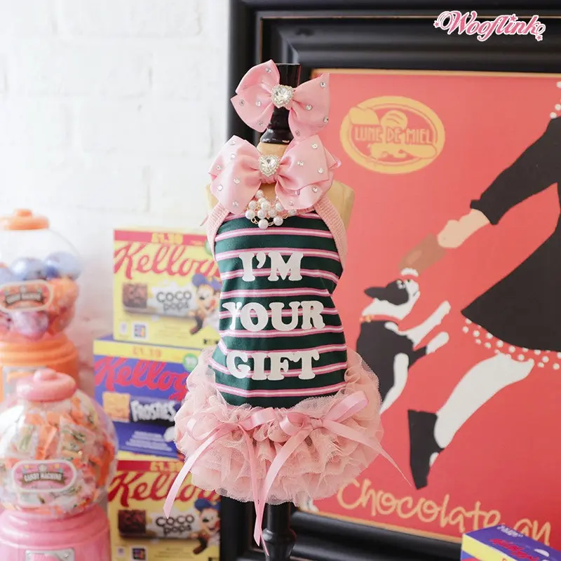 Wooflink I'm Your Gift Dress in Pink