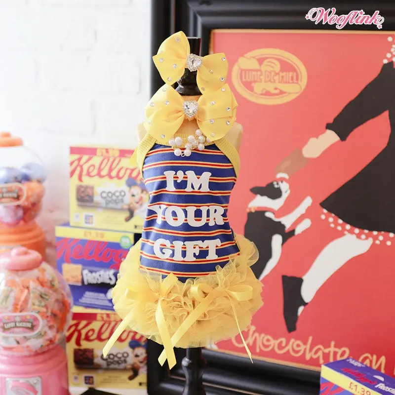Wooflink I'm Your Gift Dress in Yellow