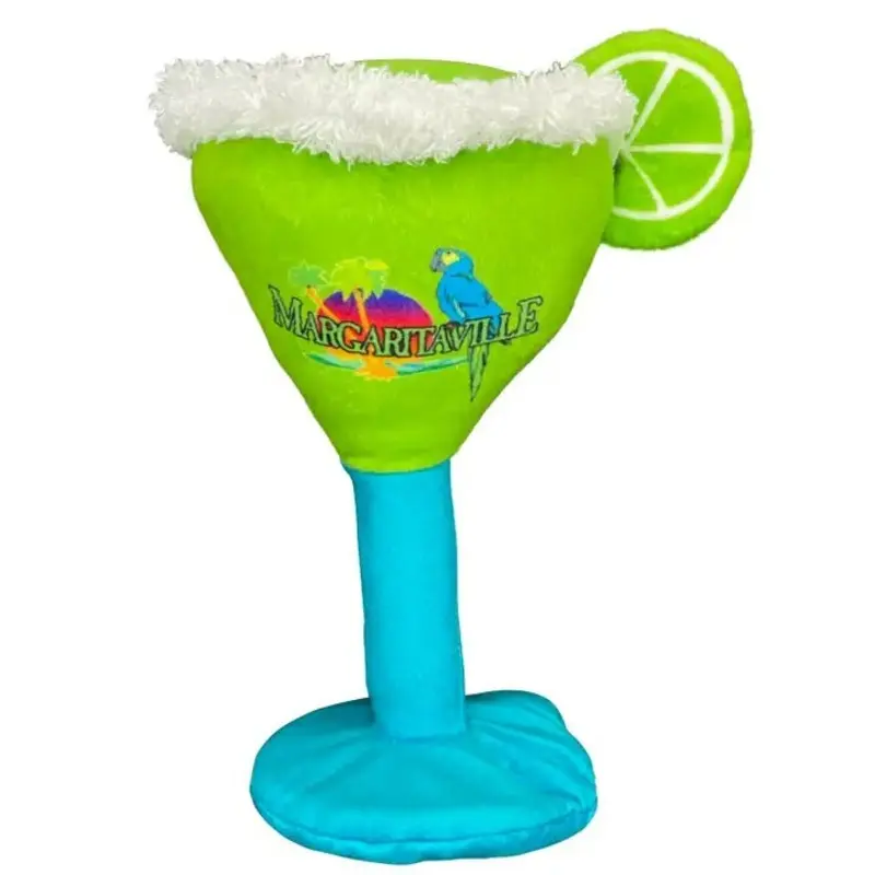 Margaritaville Margarita Glass Plush Dog Toy 8"