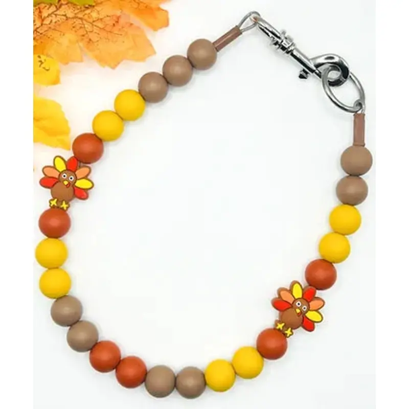 Fall Harvest Beaded Dog Collar