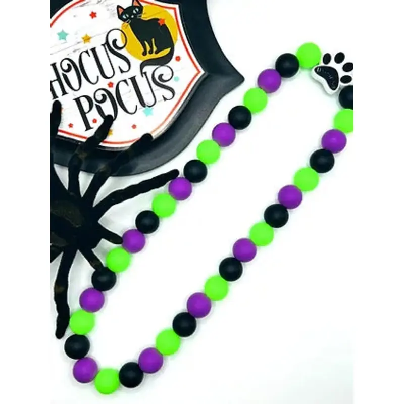 Halloween Glow in The Dark Hocus Pocus Beaded Collar
