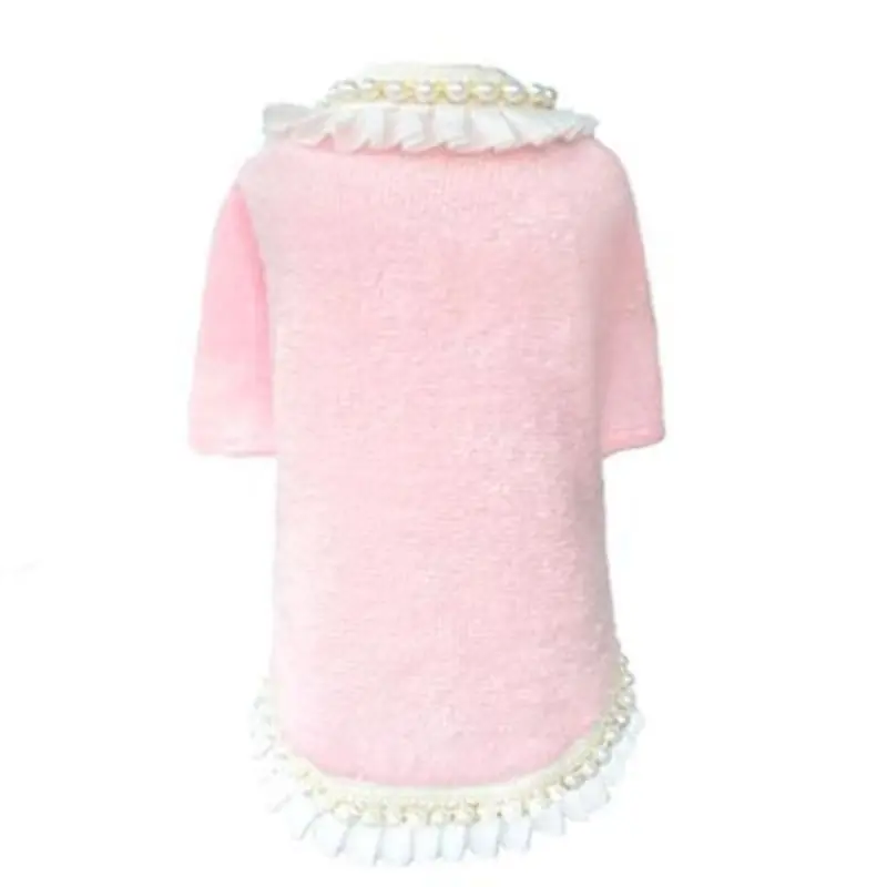 Dream Pearls Dog Sweater- Baby Pink