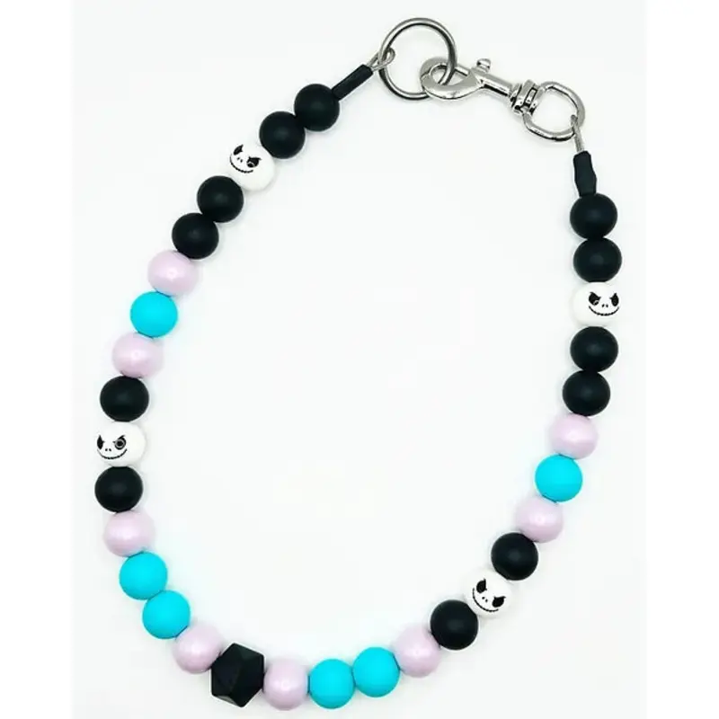 Skellington Halloween Beaded Collar
