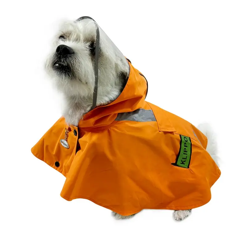 Clear View Poncho Raincoat - Orange