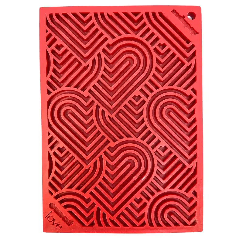 Heart Design Enrichment Licking Mat