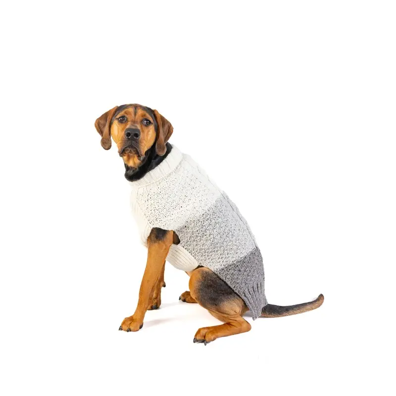 Color Block Cable Knit Sweater
