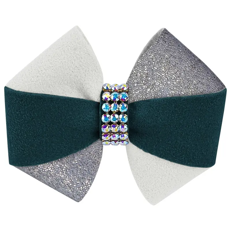 Susan Lanci Game Day Glam Emerald Pinwheel Bow Hair Bow