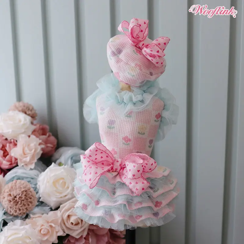 Wooflink Hi Spring Dress in Pink