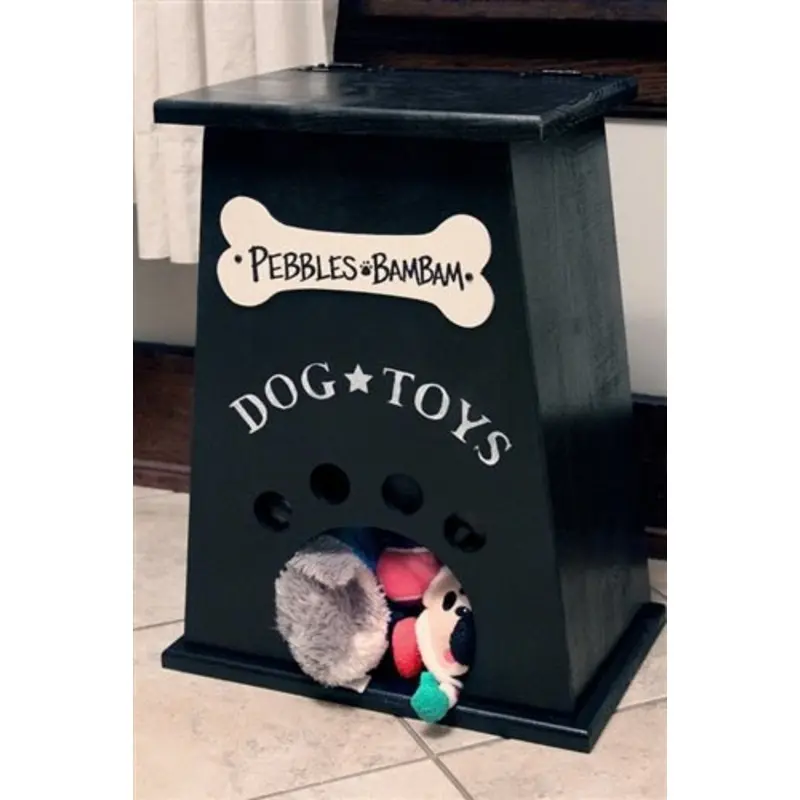 Personalized Dog Toy Box- Black