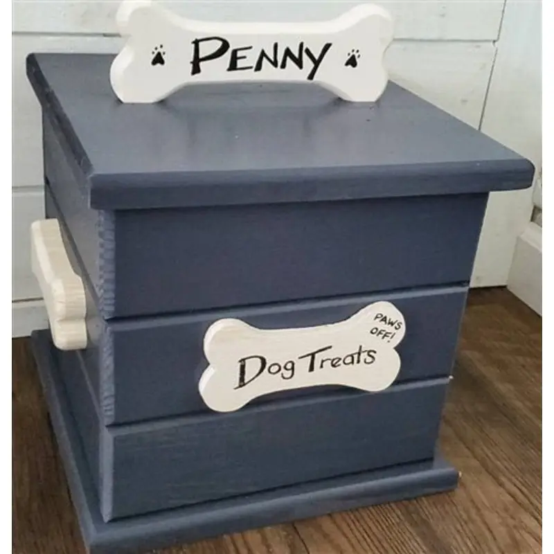Personalized Dog Treat Box- Many Colors