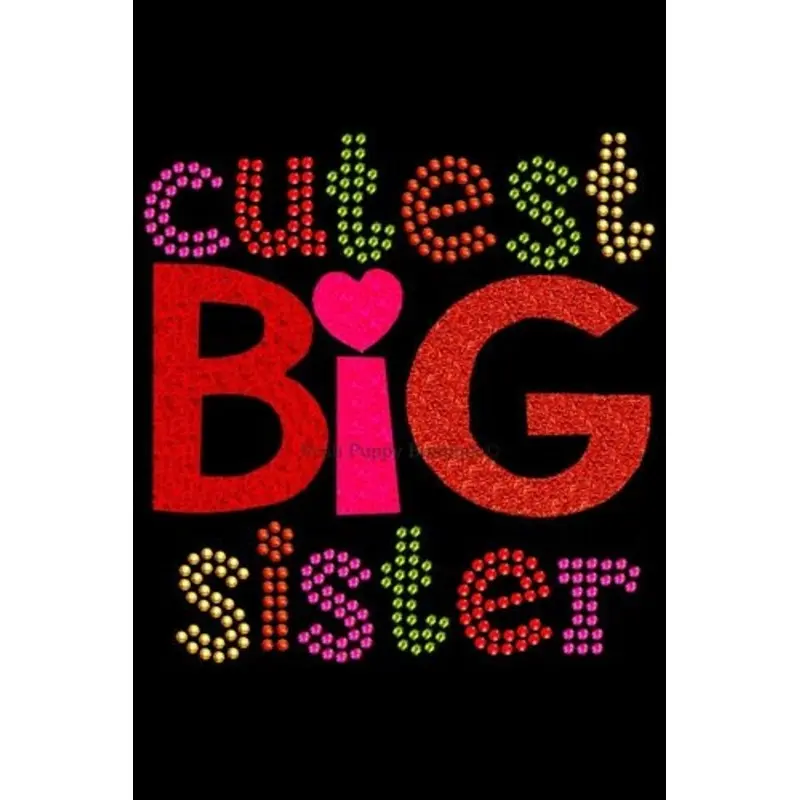 Cutest Big Sister Rhinestone Bandana- Many Colors