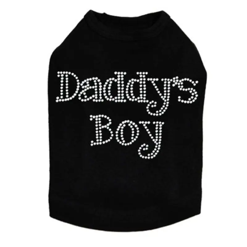 Daddy's Boy Rhinestone Dog Tank- Many Colors