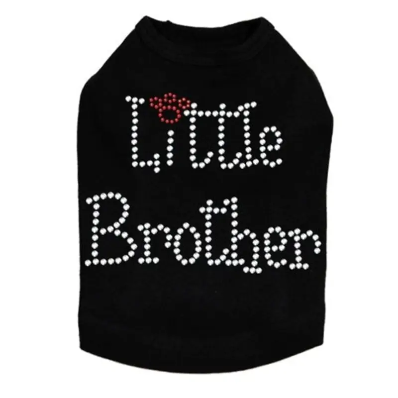 Little Brother Rhinestones Dog Tank- Many Colors