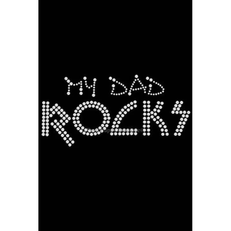 My Dad Rocks Rhinestone Bandana- Many Colors