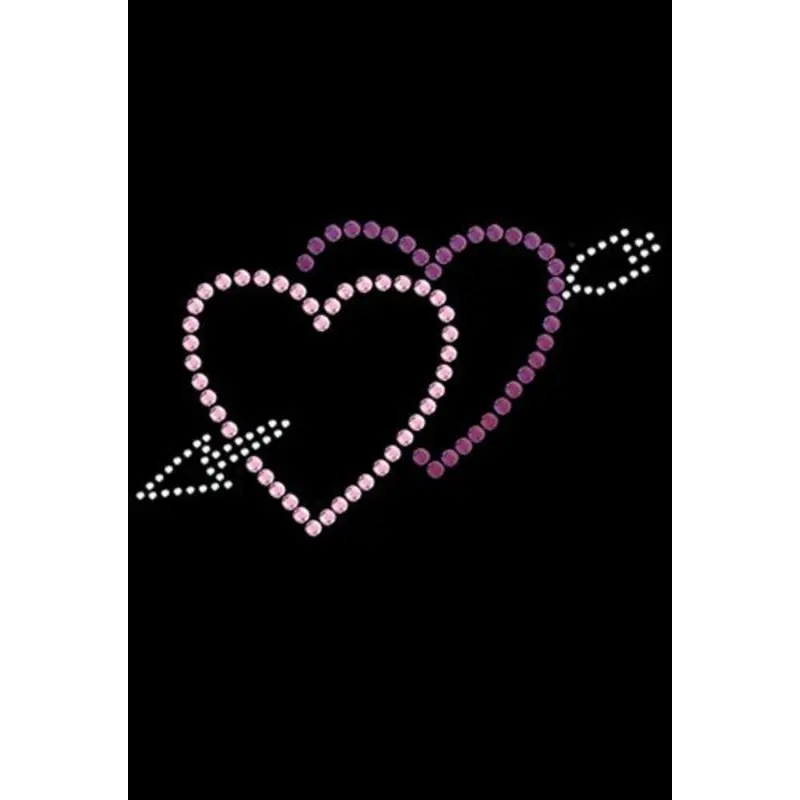 Pink & Purple Hearts with Arrow Bandana- Many Colors