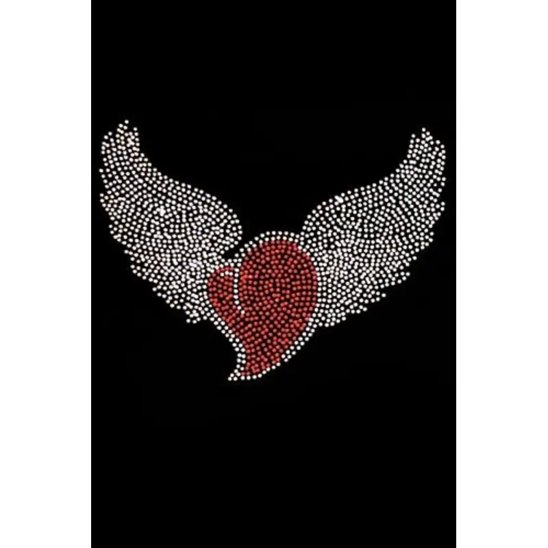 Heart with Iridescent (AB) Wings Bandana- Many Colors