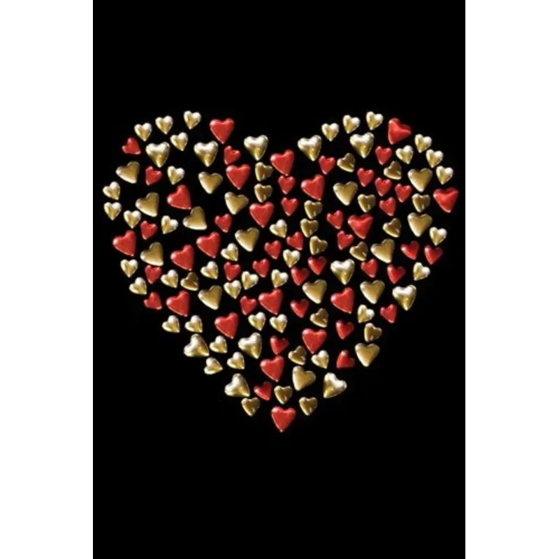 Red & Gold Nailhead Hearts Bandana- Many Colors
