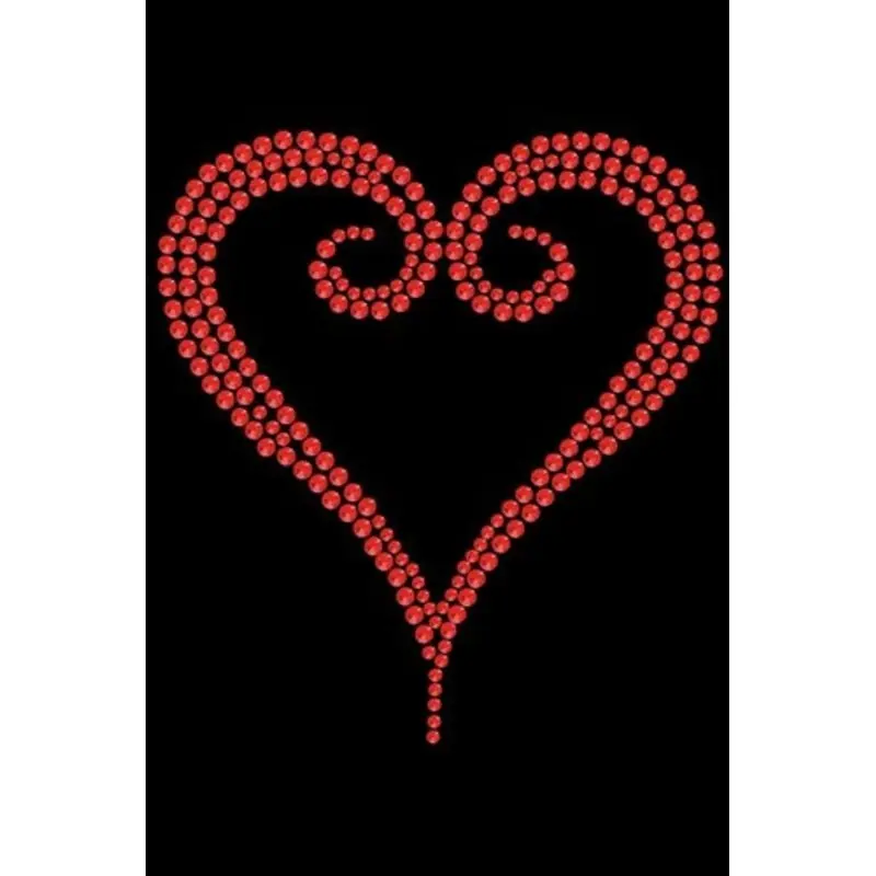 Red Rhinestone Heart Bandana- Many Colors