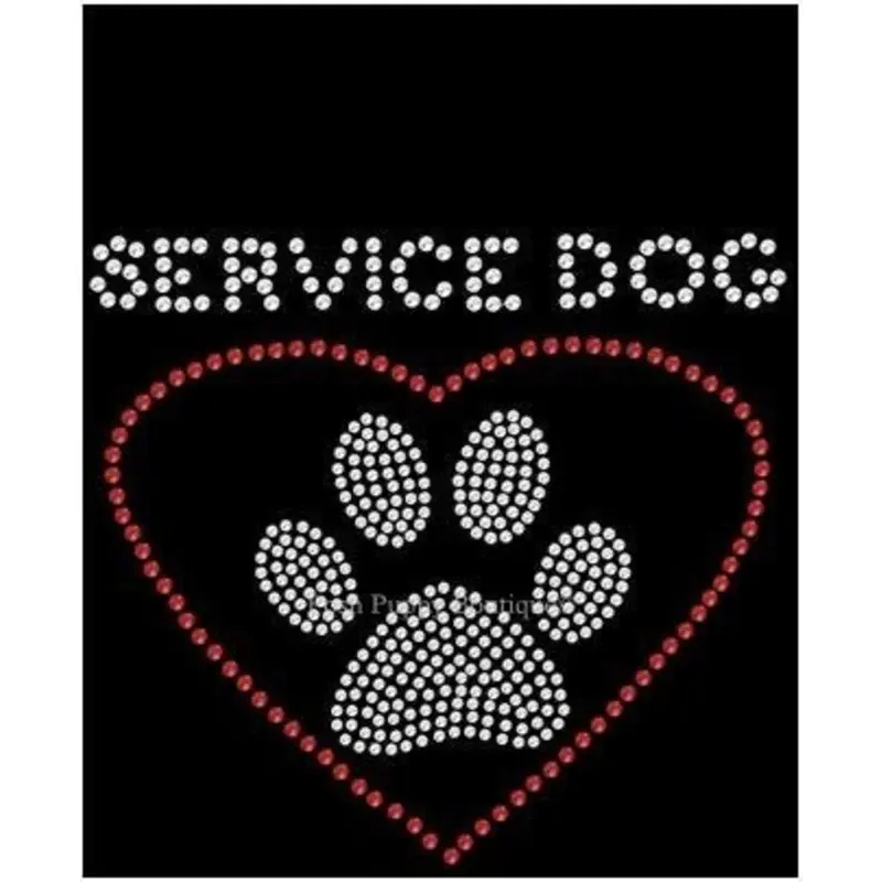 Service Dog Rhinestone Bandana- Many Colors