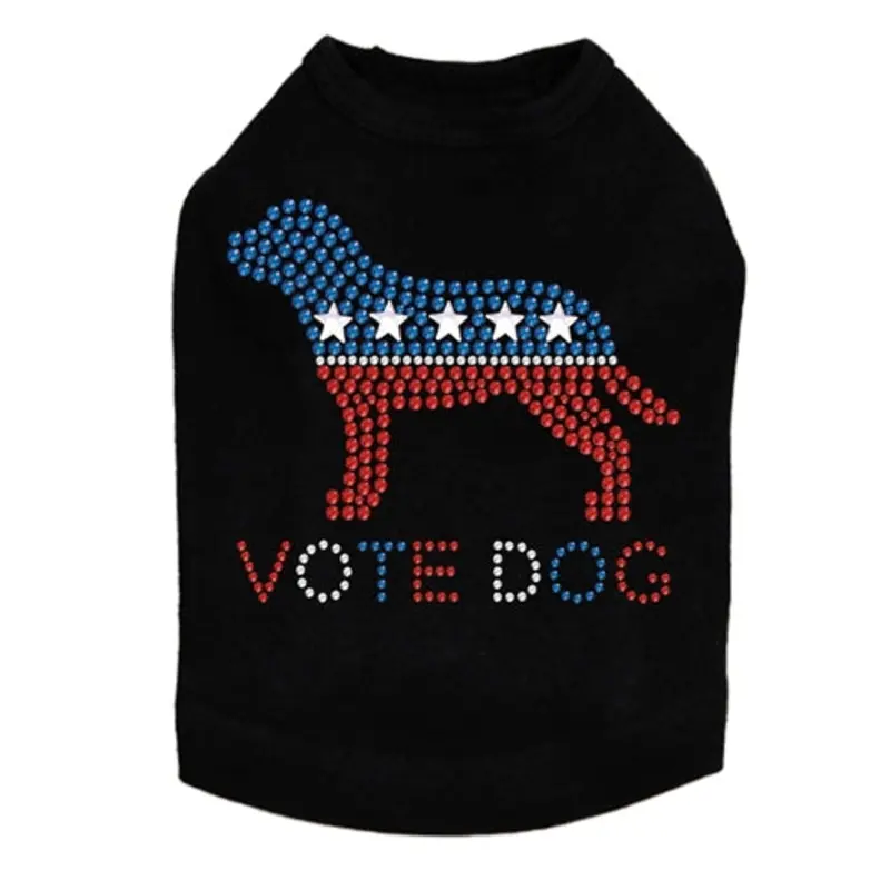 Vote Dog Rhinestone Tank - Many Colors