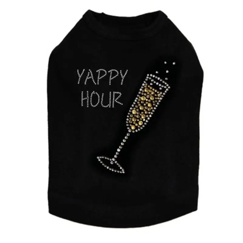Champagne Flute Rhinestone Tank- Many Colors- Yappy Hour