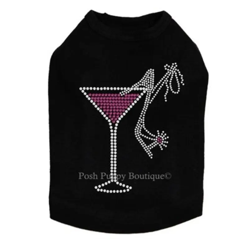 Drink and Shoe Rhinestone Dog Tank- Many Colors