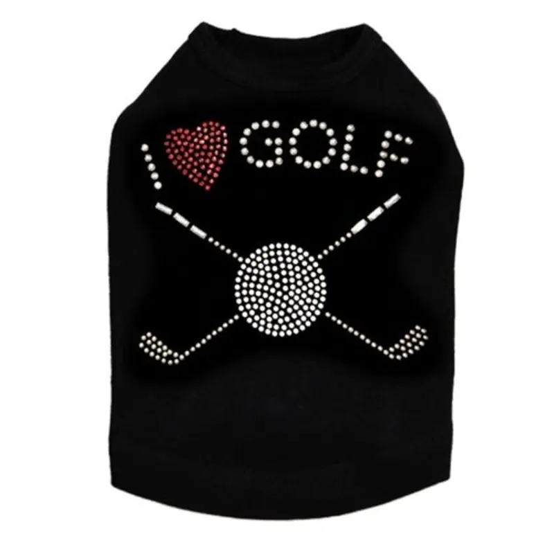 I Love Golf S Rhinestone Tank- Many Colors