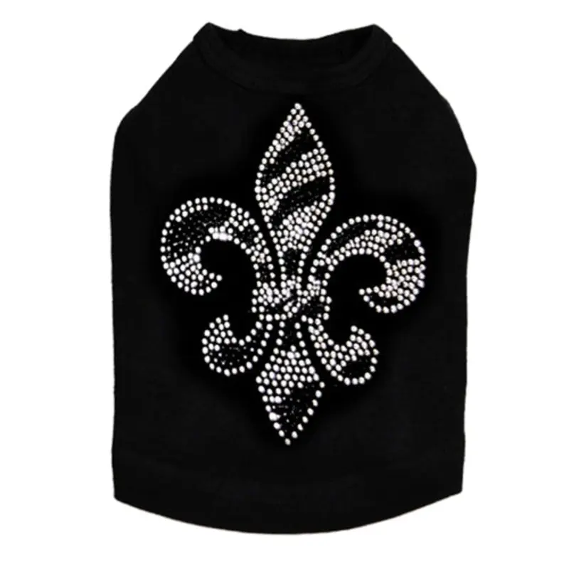Zebra Print Fleur de Lis Rhinestones Tank- Many Colors