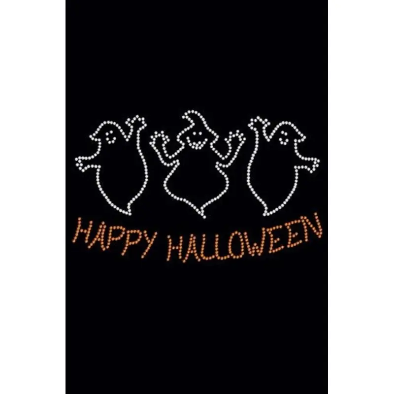 Happy Halloween Ghost Rhinestone Bandanas- Many Colors