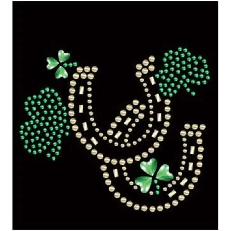 Shamrocks & Horseshoes Rhinestone Bandana- Many Colors