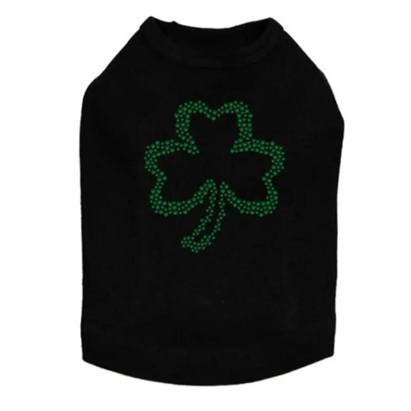 Shamrock # 2 Rhinestone Dog Tank- Many Colors
