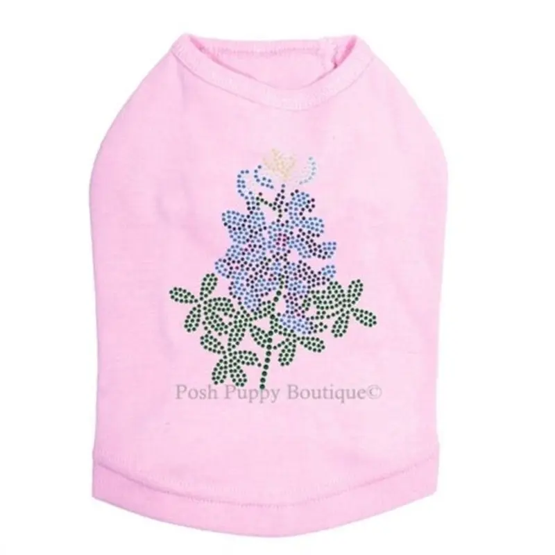 Bluebonnet Rhinestone Tank in Light Pink