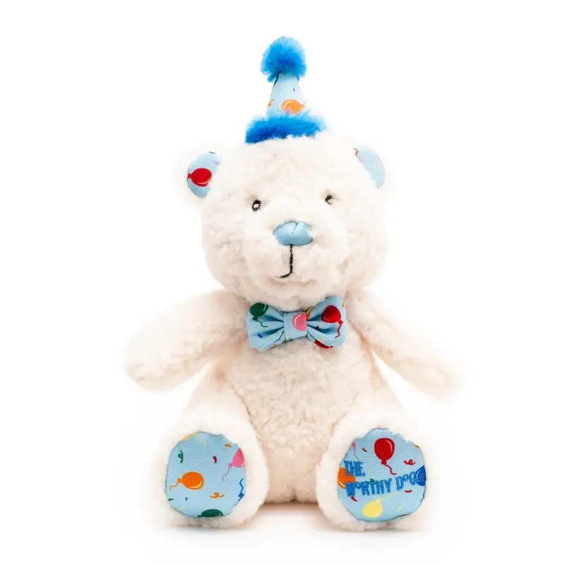 Birthday Bear Toy in Blue