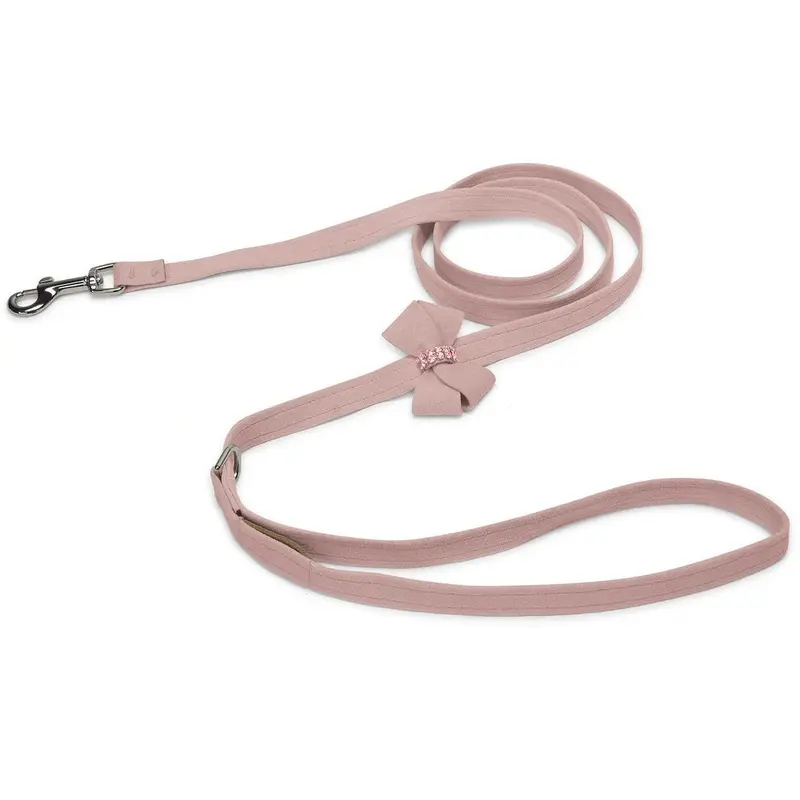 Susan Lanci Rosewood Nouveau Bow with Pink Giltmore Leash