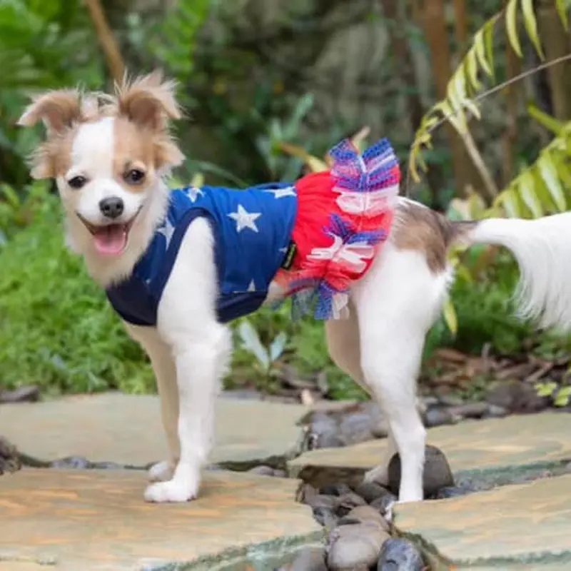 Patriotic Sparkly Dog Tutu Dress