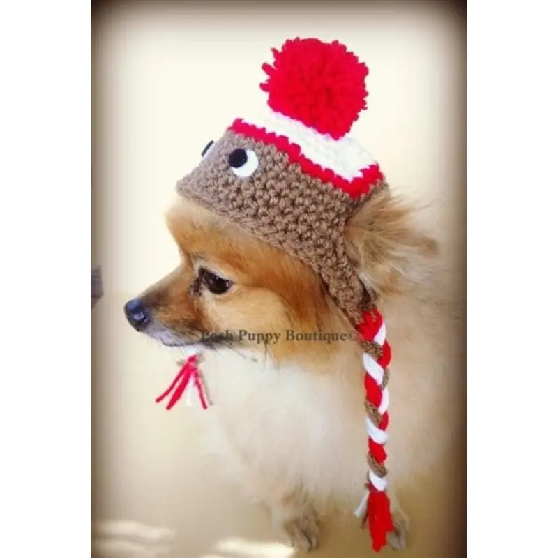 Crochet Sock Monkey Beanie Hat- Many Colors
