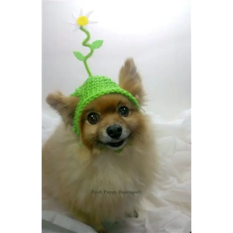 Crochet White Springtime Flower Beanie Hat in Many Colors