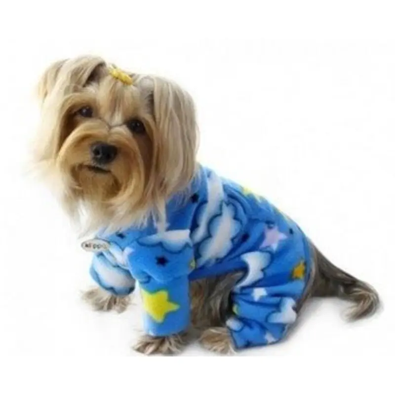Stars and Clouds Fleece Turtleneck Pajamas & Matching Blanket