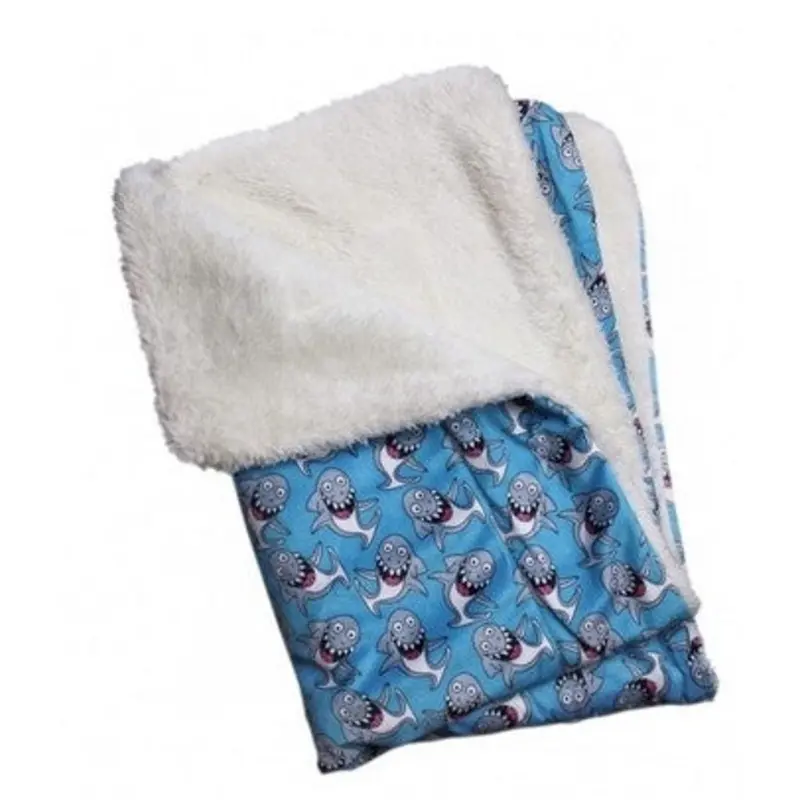 Ultra Soft Minky-Plush Silly Sharks Blanket