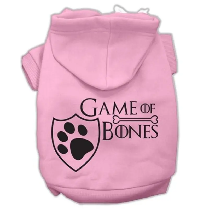 Game of Bones Screenprint Hoodie in Pink