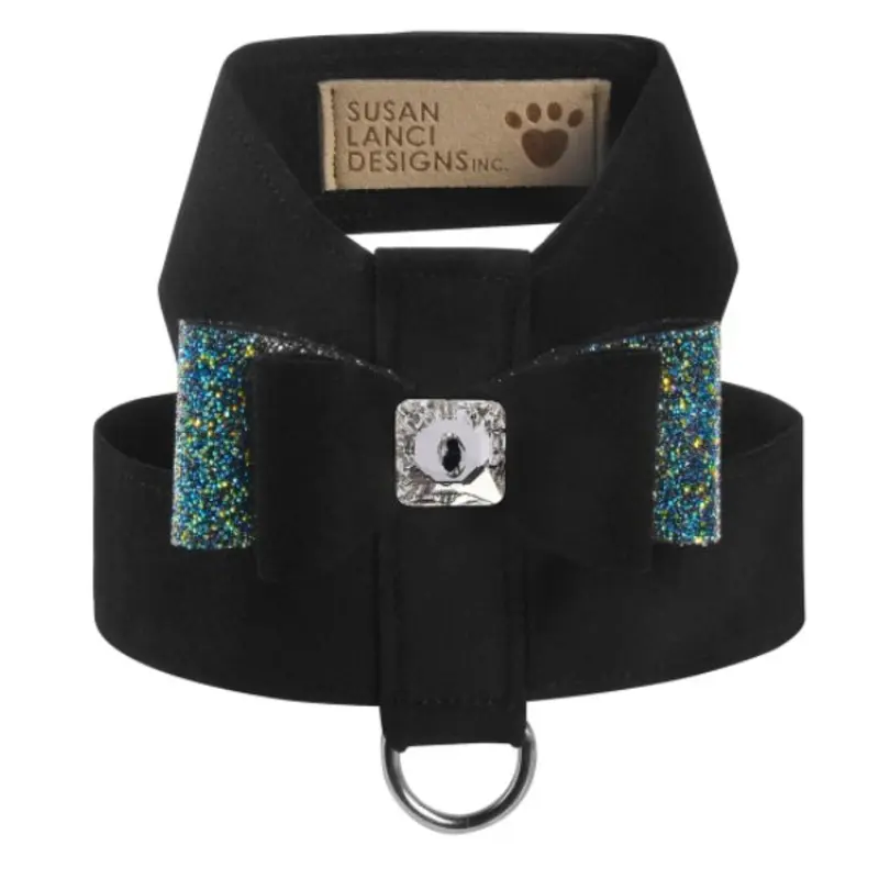 Susan Lanci AB Crystal Stellar Big Bow Tinkie Harness in Black