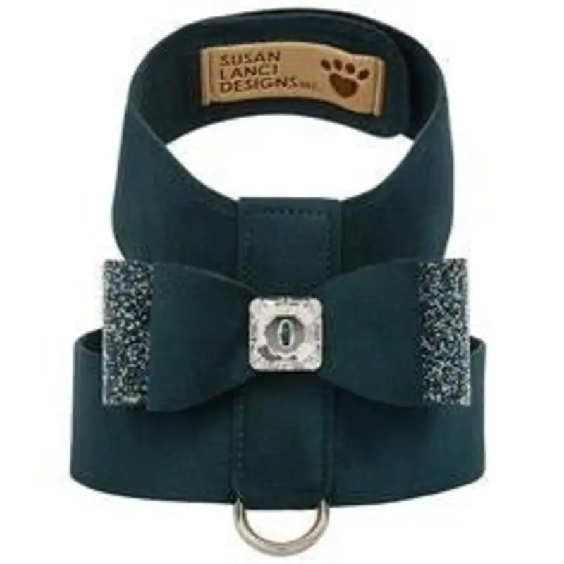 Susan Lanci AB Crystal Stellar Big Bow Tinkie Harness in Emerald