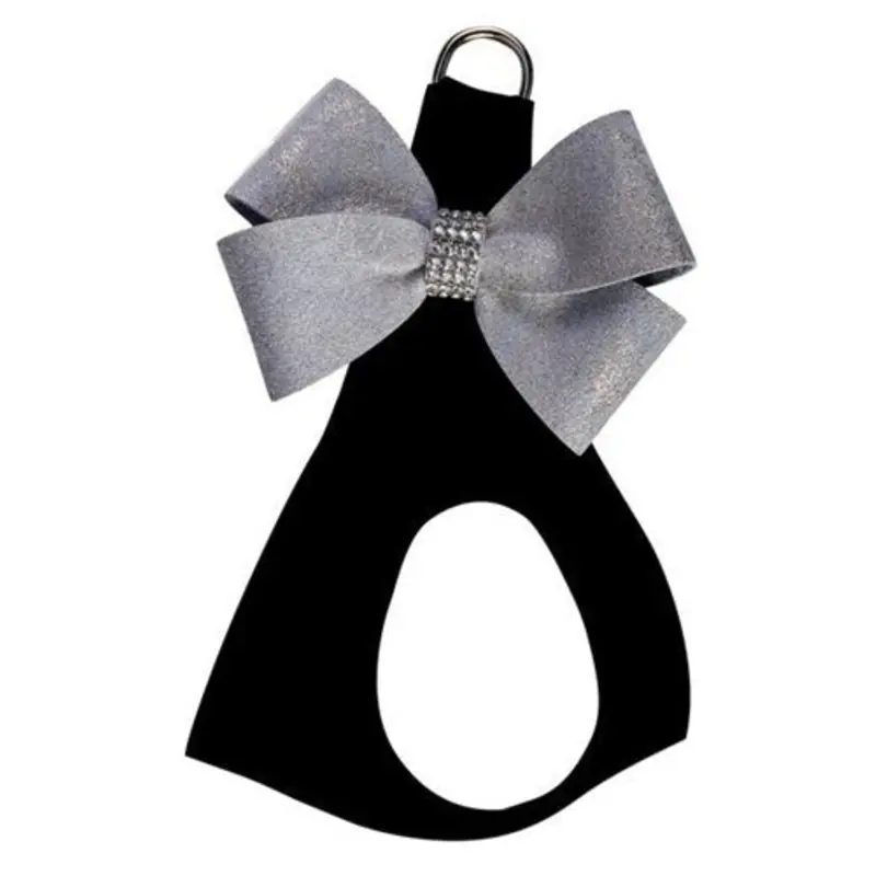 Susan Lanci Black with Platinum Glitzerati Nouveau Bow Step in Harness