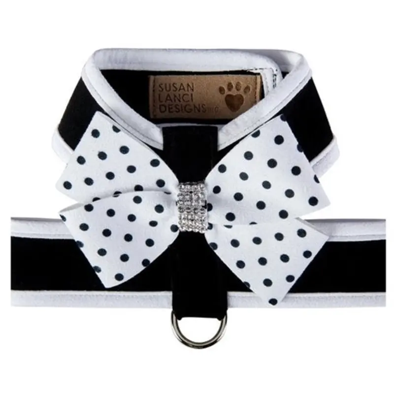 Susan Lanci Two Tone Polka Dot Nouveau Bow Tinkie Harness