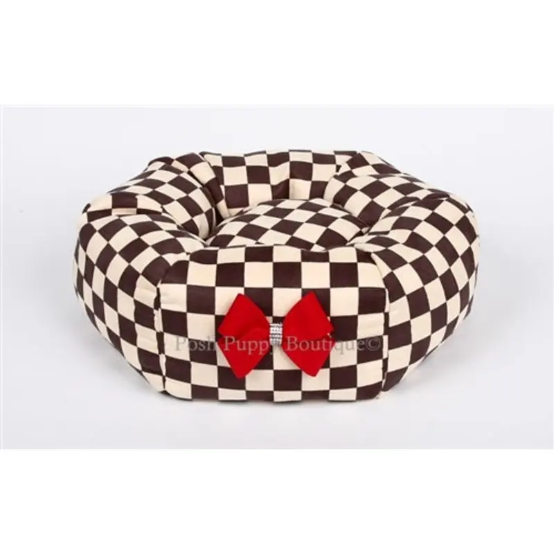 Susan Lanci Windsor Check Collection Bed - Red Nouveau Bow