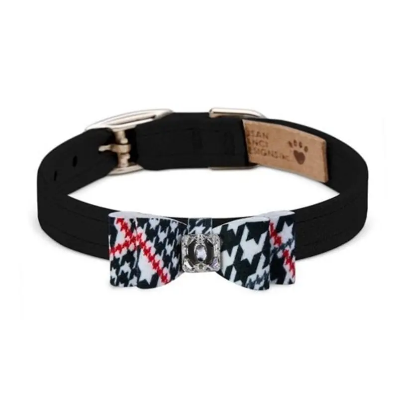 Susan Lanci Classic Glen Houndstooth Big Bow Collar